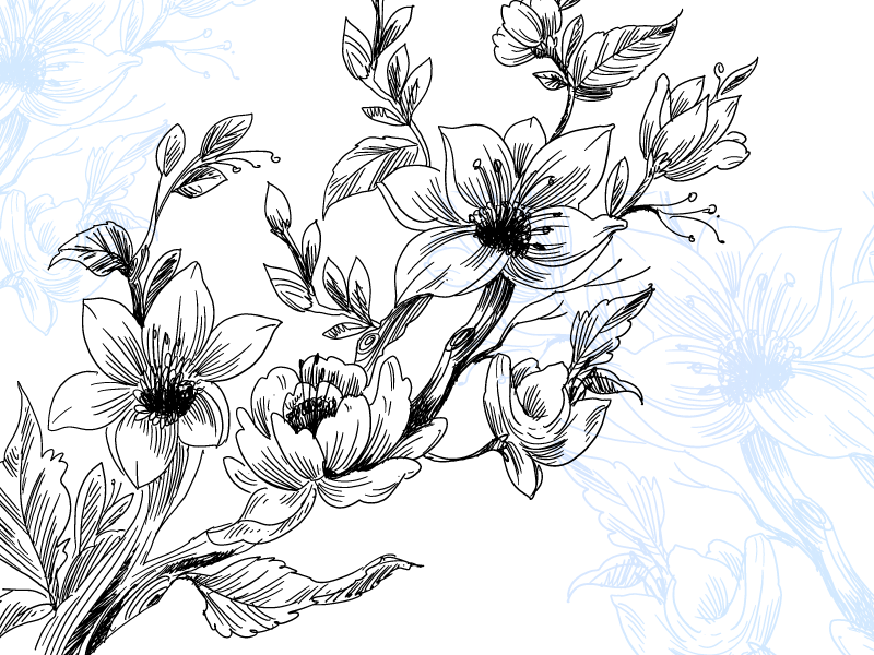 Tapis vinyle plantes concept de fleur d'azur - TenStickers