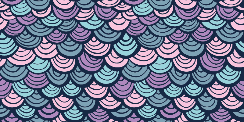 Tapis vinyle géométrique motif de vagues violettes et bleues - TenStickers