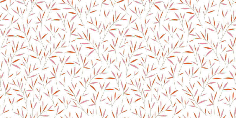 Tapis vinyle plantes motif de feuille délicat - TenStickers