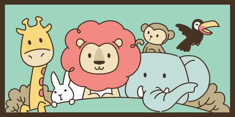 Tapis vinyle autres tapis amis de la jungle animaux - TenStickers