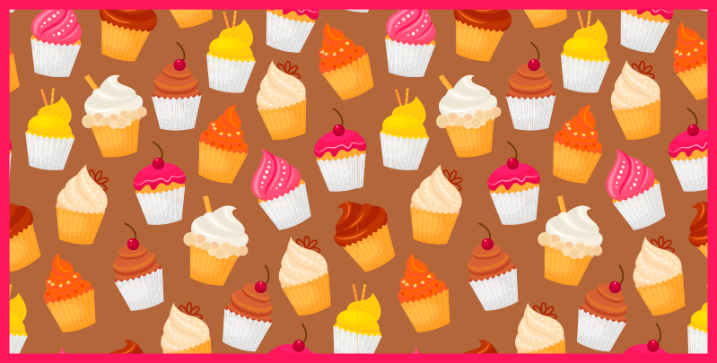 Tapis vinyle cuisine délice de cupcake - TenStickers