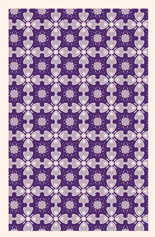 Tapis vinyle plantes conception de tuiles violettes - TenStickers