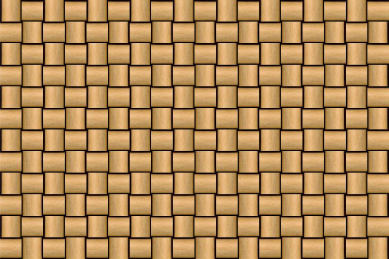 Tapis vinyle imitation parquet motif de carreaux marron - TenStickers