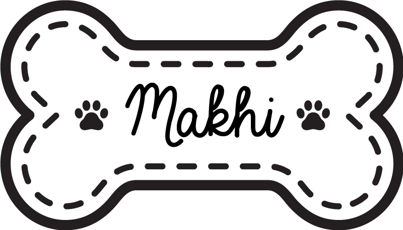 Tapis vinyle personnalisé forme d'os de chien - TenStickers