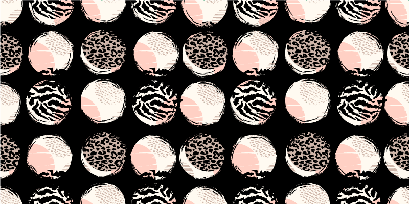 Tapis vinyle motif animal motifs de cercles audacieux - TenStickers