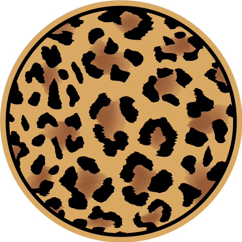Tapis vinyle motif animal imprimé léopard sauvage - TenStickers