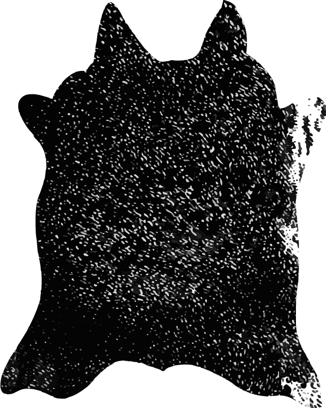 Tapis vinyle motif animal cuir de vachette moucheté noir - TenStickers