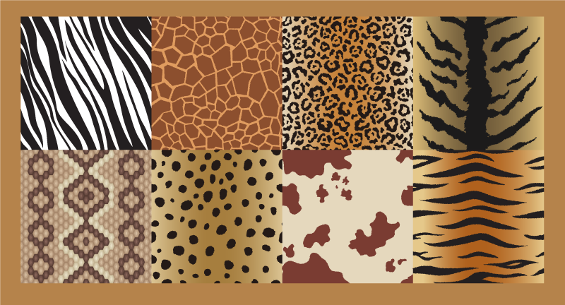 Tapis vinyle motif animal motifs de style safari - TenStickers