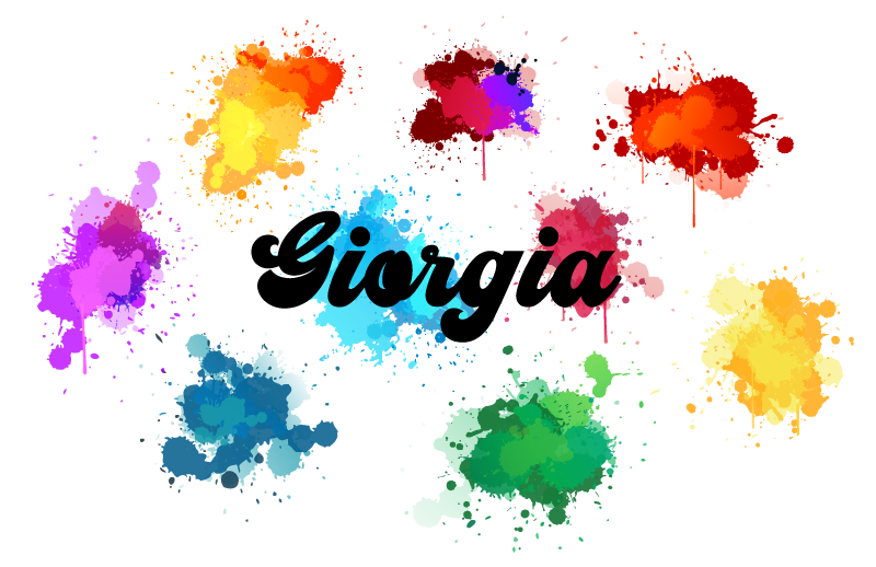 Tapis vinyle avec nom Aquarela splash - TenStickers