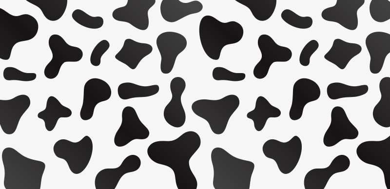 Tapis vinyle motif animal taches de vache - TenStickers