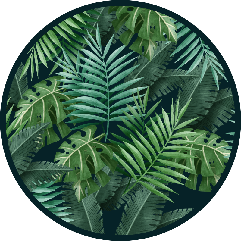 Tapis vinyle nature feuillage tropical luxuriant - TenStickers