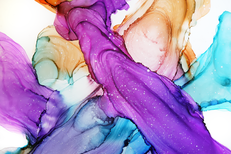 Tapis vinyle salle de bain tourbillons fluides abstraits - TenStickers