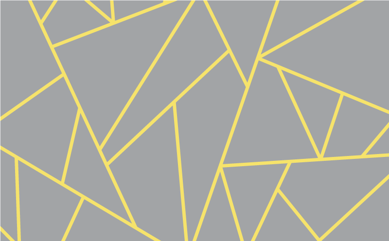 Tapis vinyle géométrique jaune et gris modernes - TenStickers