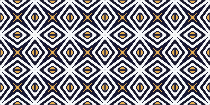 Tapis vinyle carreaux de ciment effet carrelage rétro - TenStickers