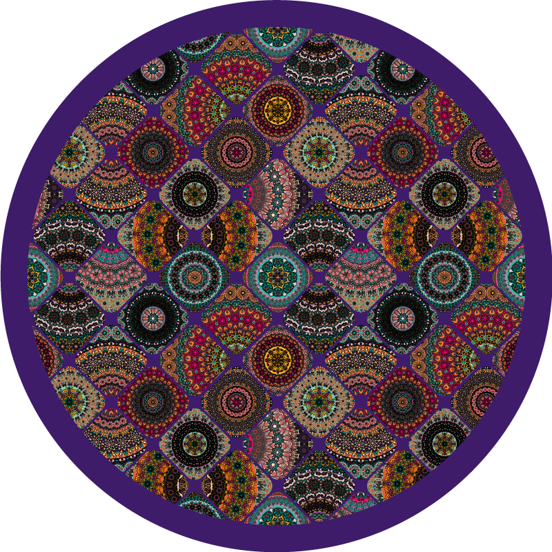 Tapis vinyle carreaux de ciment vintage coloré - TenStickers