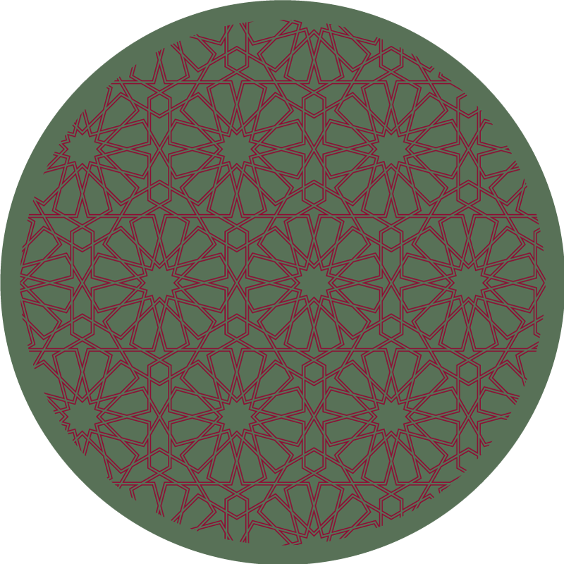 Tapis mosaique vinyle configuration géométrique complexe - TenStickers