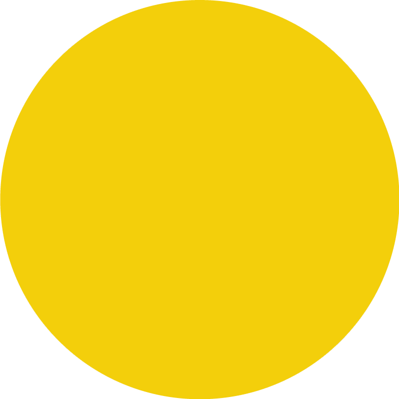 Tapis vinyle rond jaune vif - TenStickers