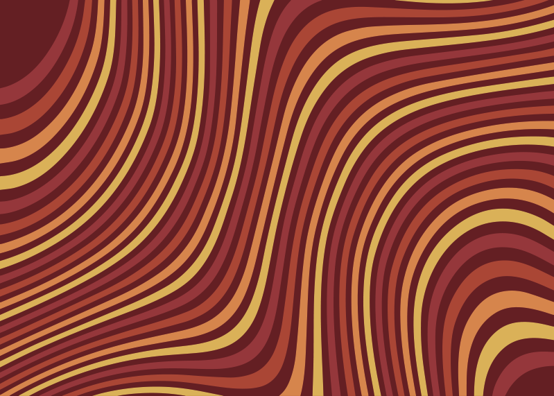 Tapis vinyle vintage flux de couleurs rétro ondulé - TenStickers