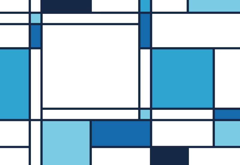 Tapis vinyle design moderne motif géométrique bleu - TenStickers