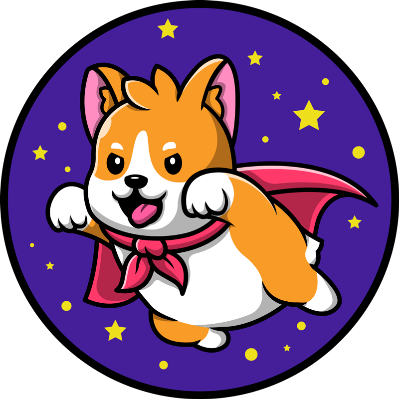 Tapis vinyle pour enfants corgi super-héros - TenStickers