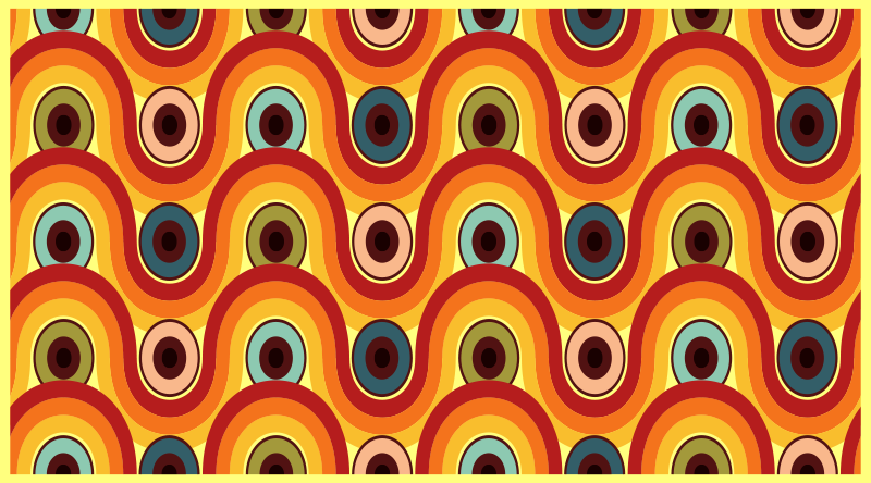 Tapis vinyle vintage motif 70's - TenStickers