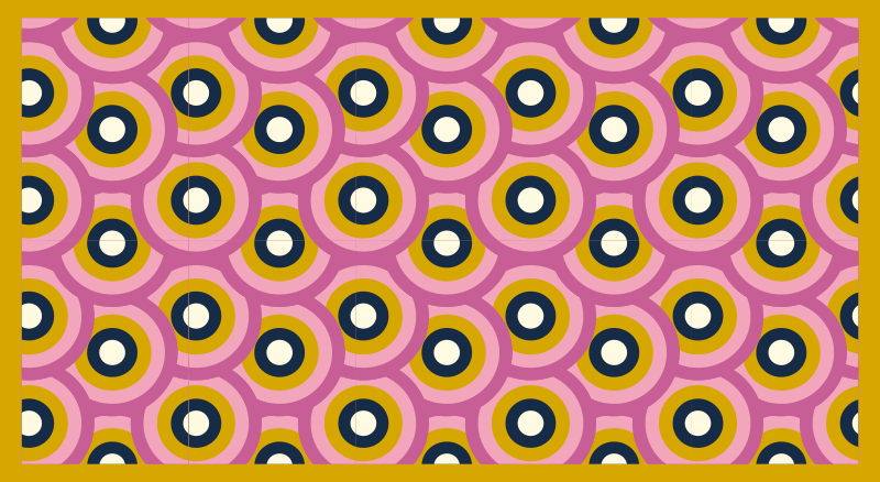 Tapis vinyle géométrique fusion de couleurs circulaire - TenStickers