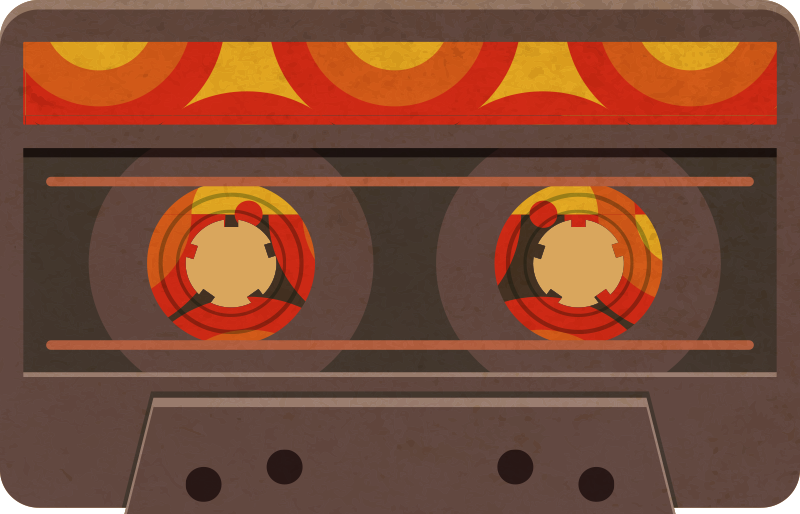 Tapis vinyle design moderne illustration de cassette rétro - TenStickers