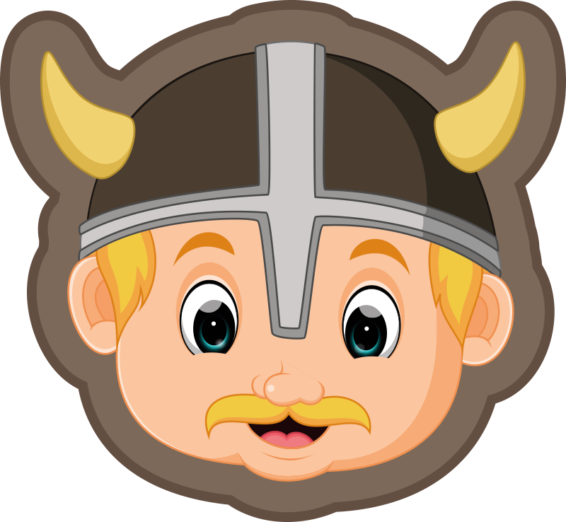 Tapis vinyle pour enfants personnage viking blond - TenStickers