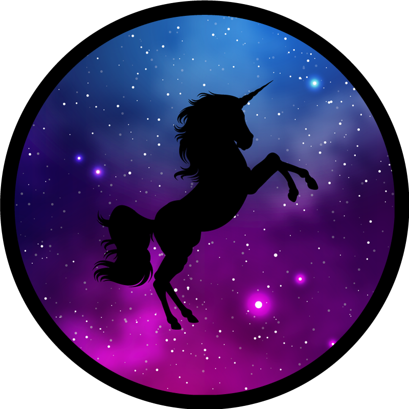 Tapis vinyle pour enfants Espace licorne  - TenStickers