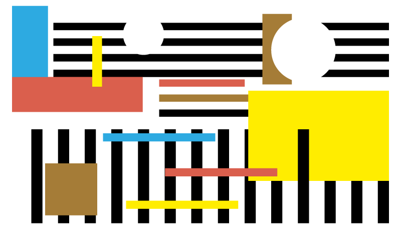 Tapis vinyle design moderne motifs à rayures colorées - TenStickers