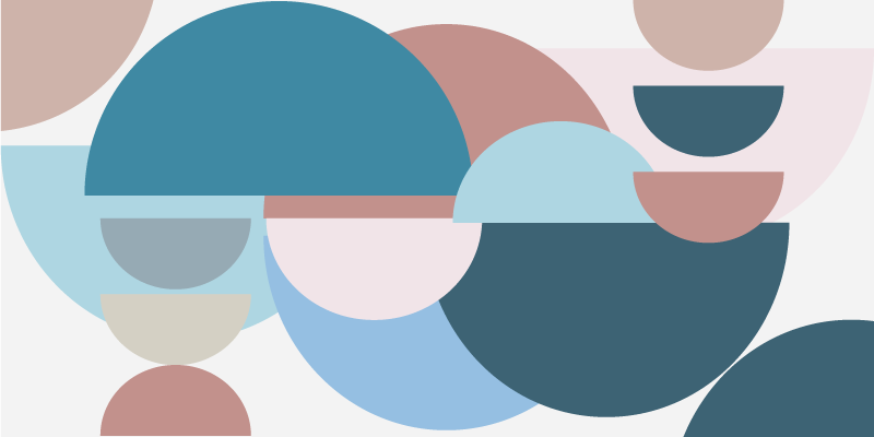 Tapis vinyle géométrique variation de formes circulaires - TenStickers