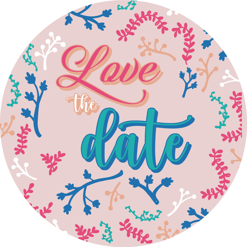 Tapis vinyle citation j'aime la date - TenStickers