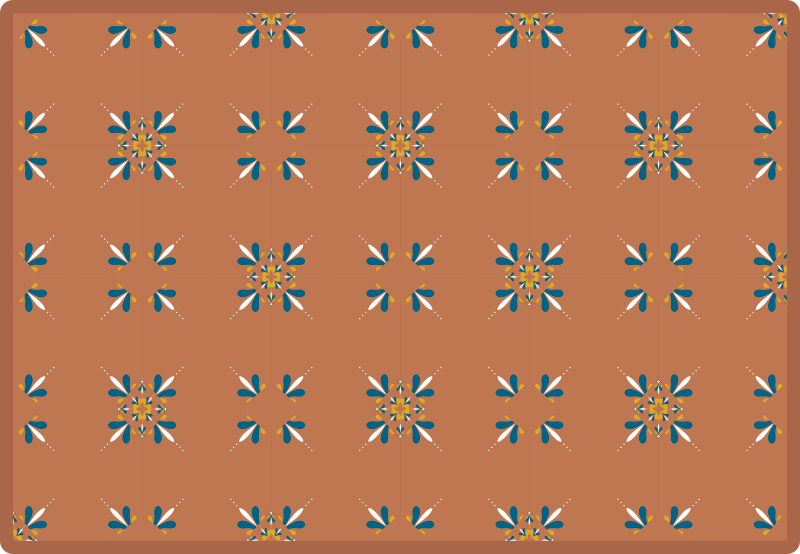 Tapis vinyle cuisine blush à motifs floraux - TenStickers