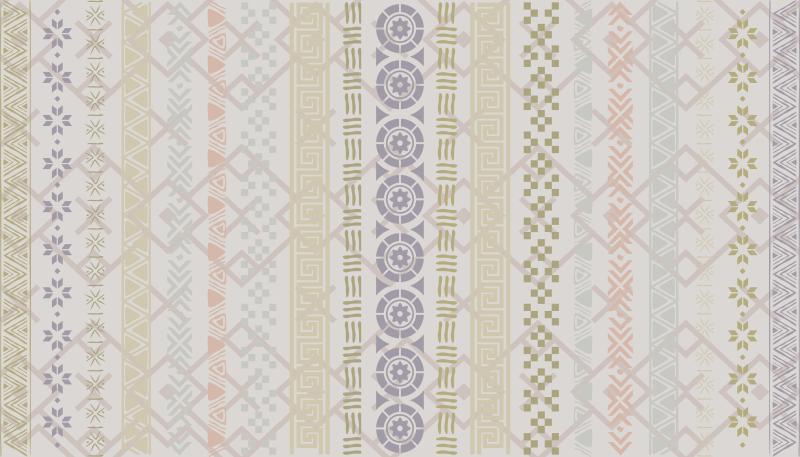 Tapis vinyle cuisine à motifs géométriques - TenStickers