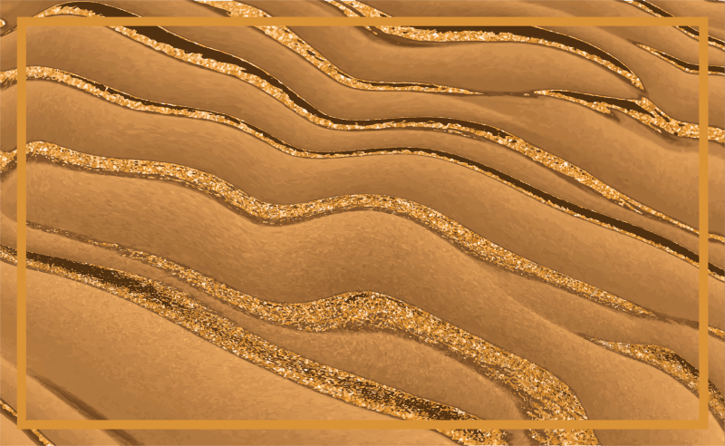 Tapis vinyle texture motif de vagues dorées - TenStickers