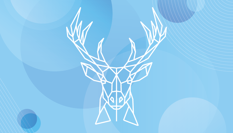 Tapis vinyle animal tête de cerf géométrique - TenStickers