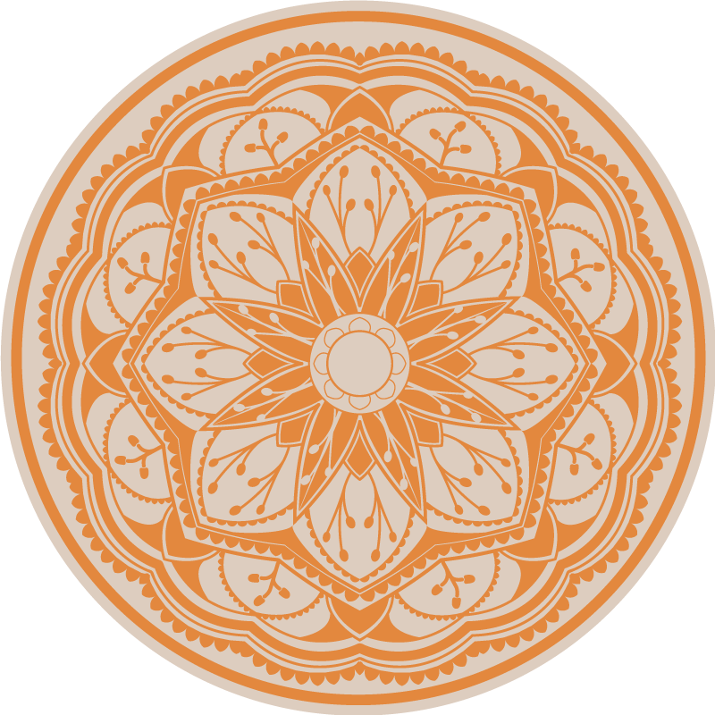 Tapis vinyle mandala motif rond élégant - TenStickers