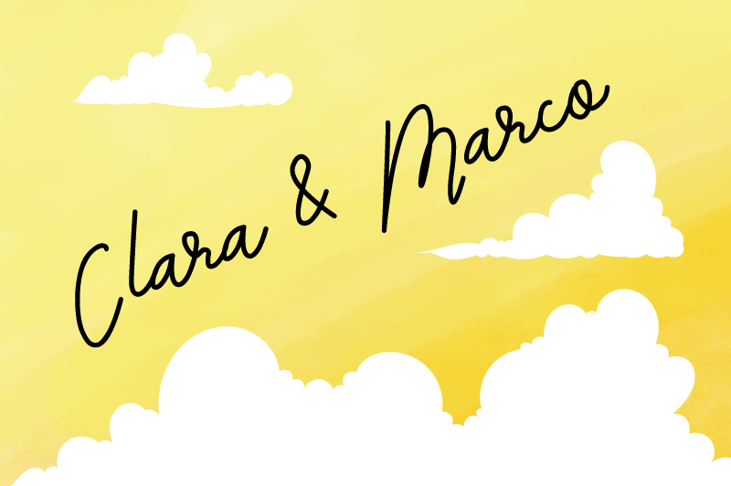 Tapis vinyle personnalisé conception de couple nuageux - TenStickers