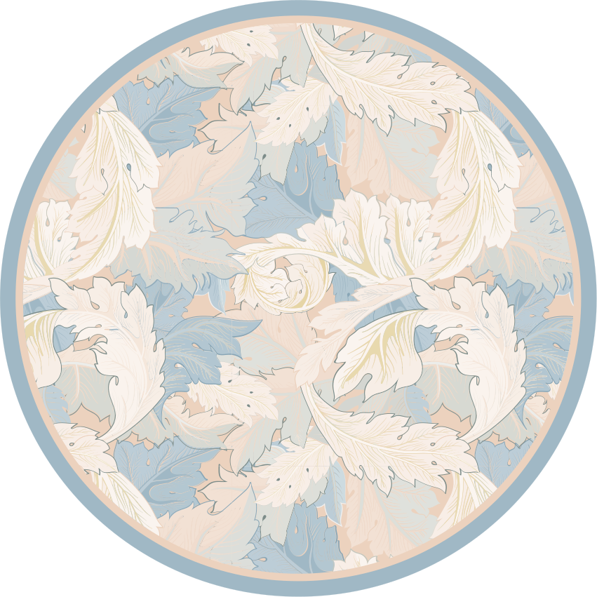 Tapis vinyle plantes motif de feuilles douces - TenStickers