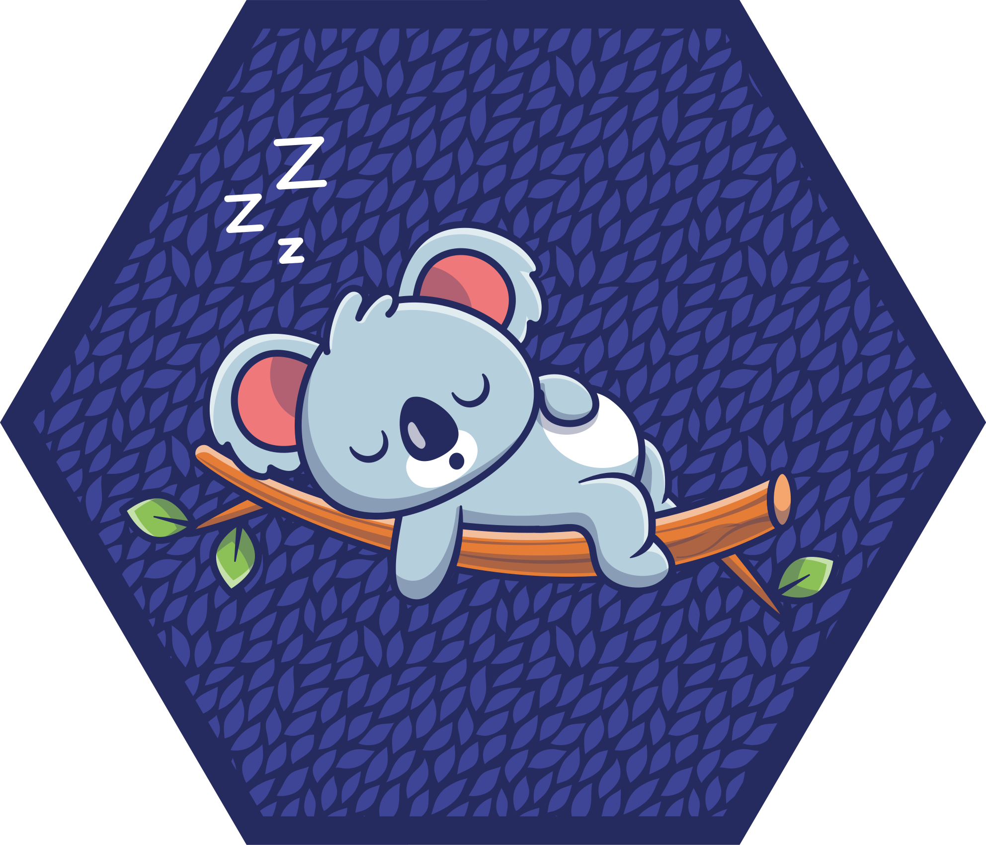 Tapis vinyle pour enfants bébé koala endormi - TenStickers