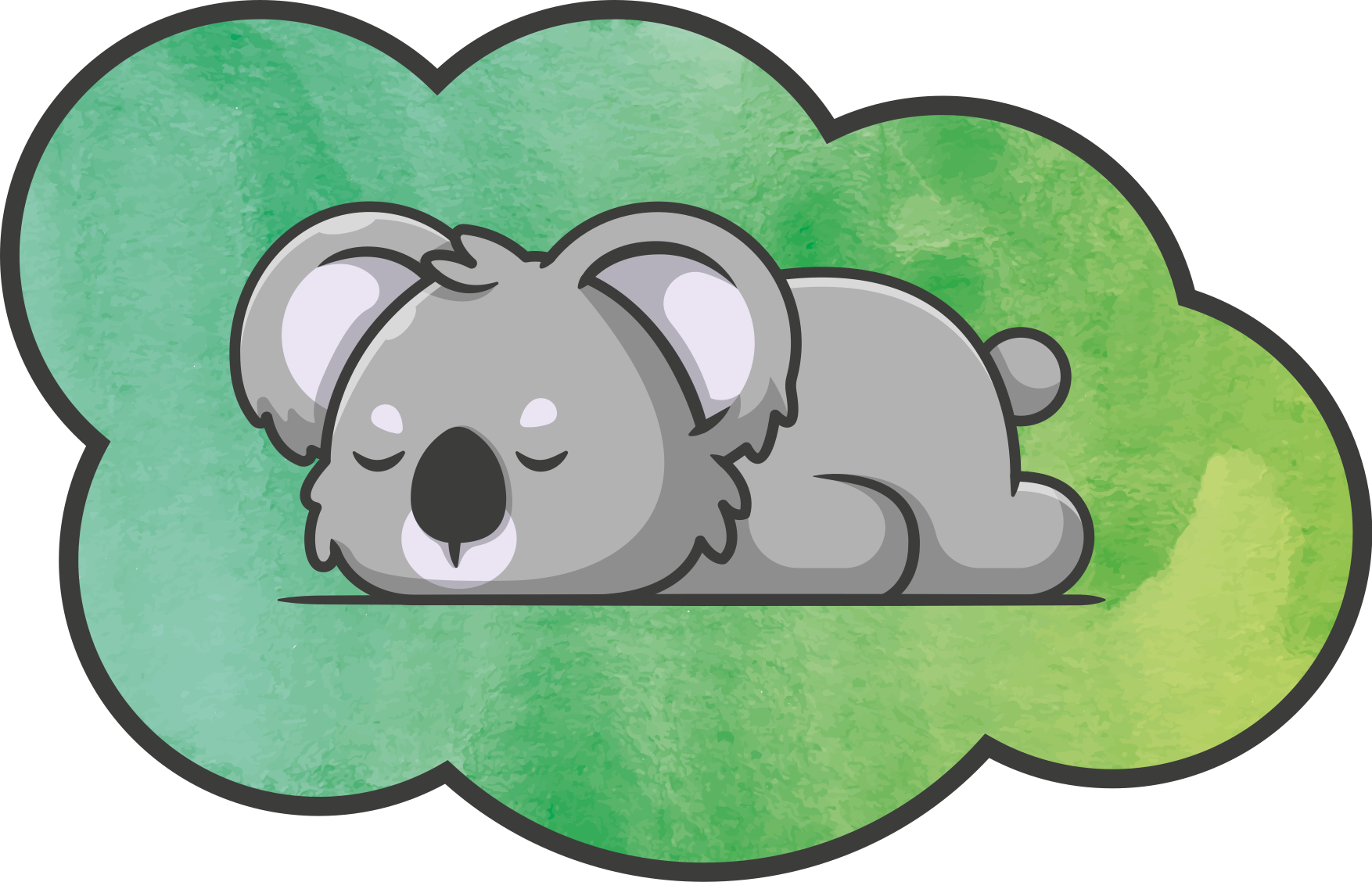 Tapis vinyle bébé koala endormi - TenStickers