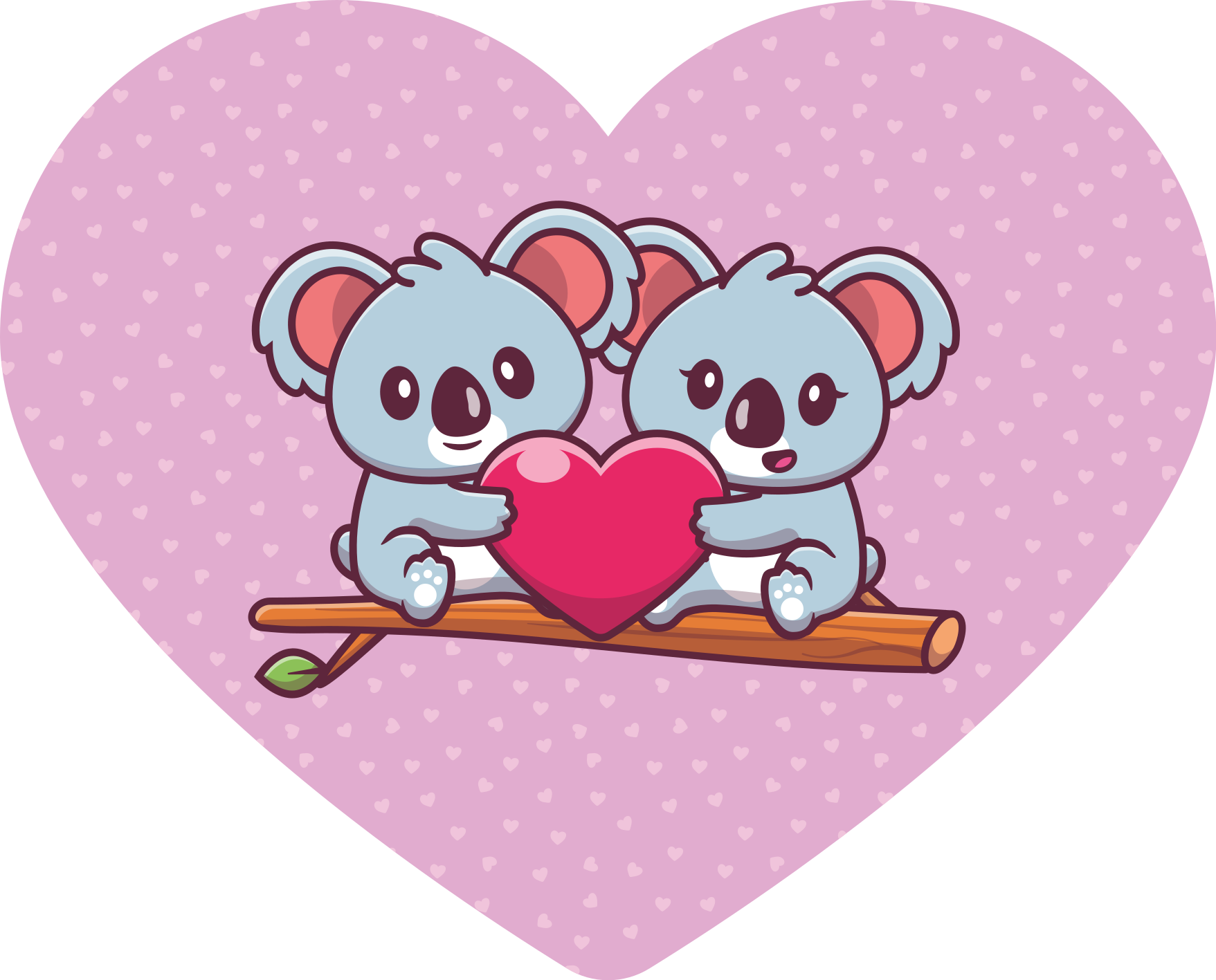 Tapis vinyle pour enfants koalas adorables en câlins - TenStickers