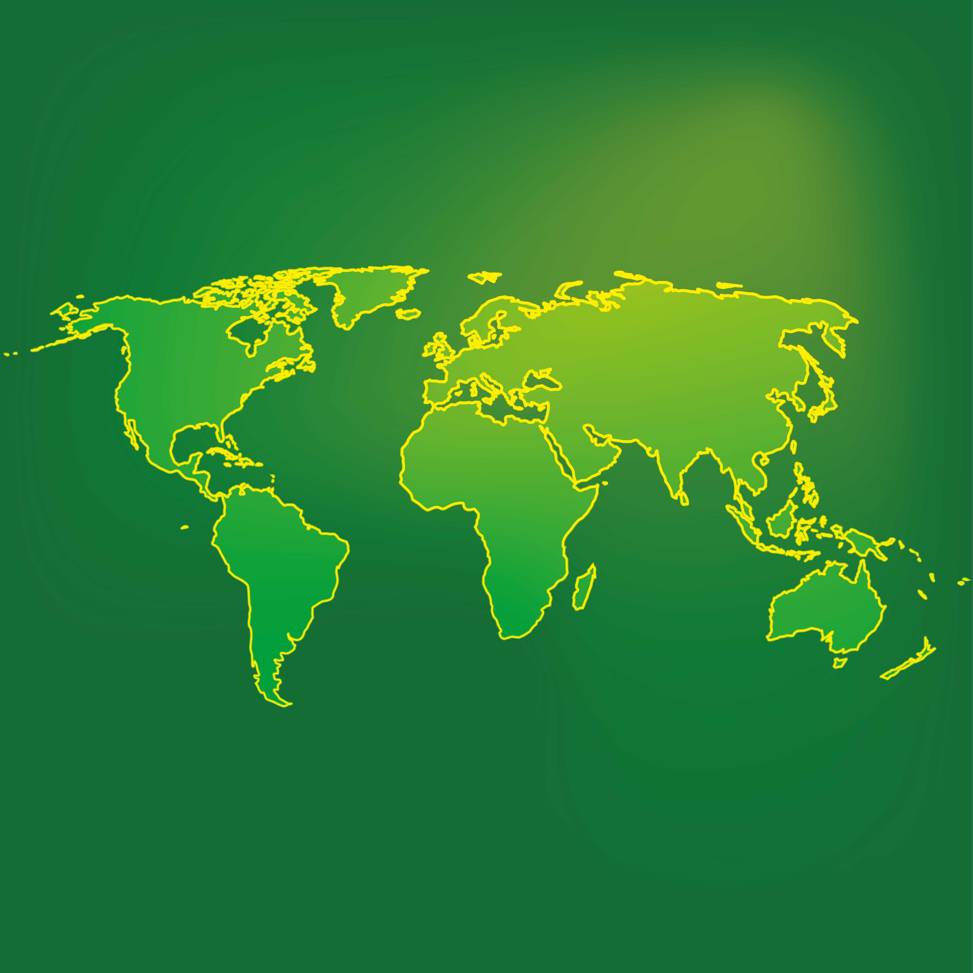 Tapis vinyle carte du monde vue d'ensemble de l'univers vert - TenStickers