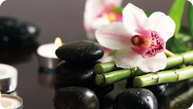 Tapis vinyle nature orchidée sérénité - TenStickers