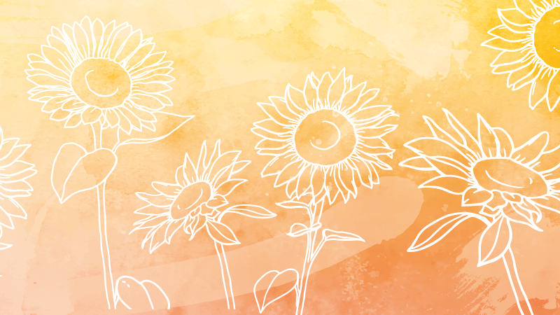 Tapis vinyle plantes motif de fleur de tournesol - TenStickers