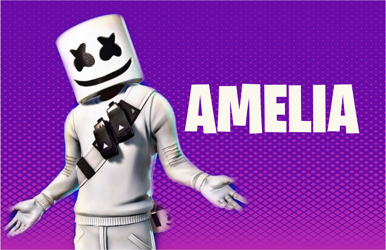 Tapis vinyle ado figurine dj avec nom - TenStickers