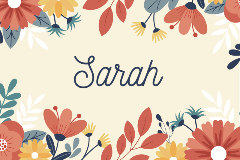 Tapis vinyle personnalisé Étiquette florale personnalisée - TenStickers