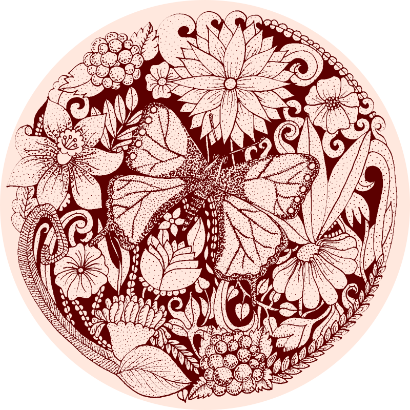 Tapis vinyle plantes conception délicate des ailes - TenStickers