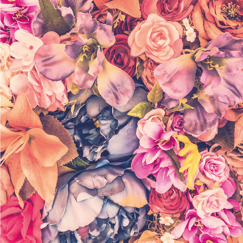 Tapis vinyle plantes élément floral vibrant - TenStickers