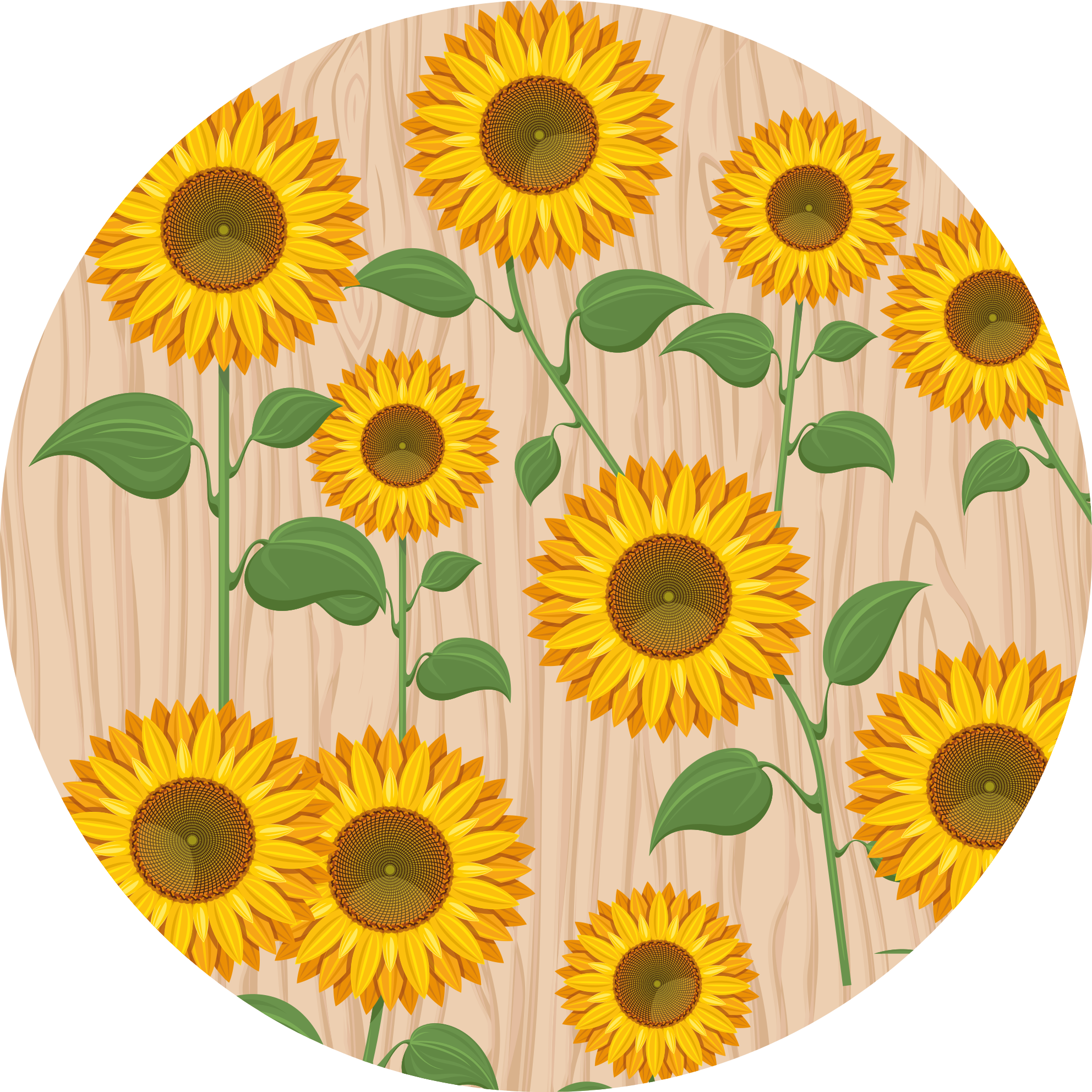 Tapis vinyle plantes bouquet de tournesols - TenStickers